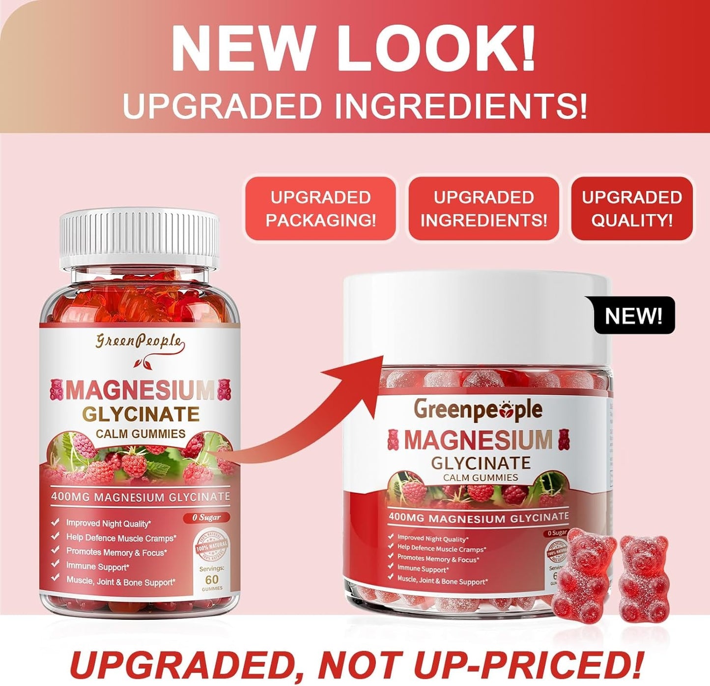 Magnesium Glycinate Calm Gummies 400mg | 60 counts